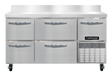 Continental FA60NBS-D 60" W Worktop Freezer w/ (3) Sections, (1) Door, (4) Drawers, 115v-cityfoodequipment.com