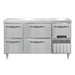 Continental DRA60NSS-D 60" Worktop Refrigerator w/ (3) Sections, 115v-cityfoodequipment.com