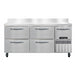 Continental RA68NBS-D 68" Worktop Refrigerator w/ (3) Sections, 115v-cityfoodequipment.com