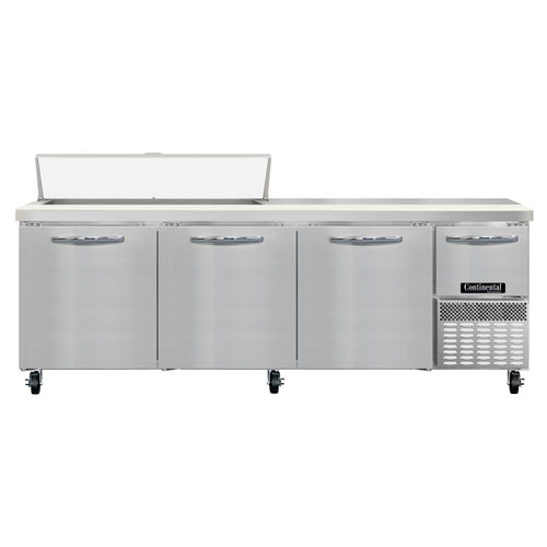 Continental RA93N12 93" Sandwich/Salad Prep Table w/ Refrigerated Base, 115v-cityfoodequipment.com