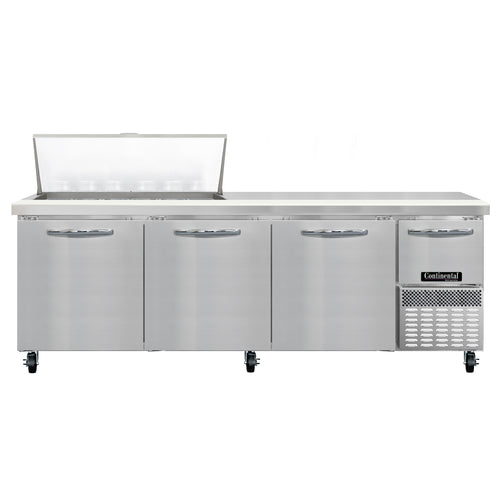 Continental RA93N18M 93" Sandwich/Salad Prep Table w/ Refrigerated Base, 115v-cityfoodequipment.com