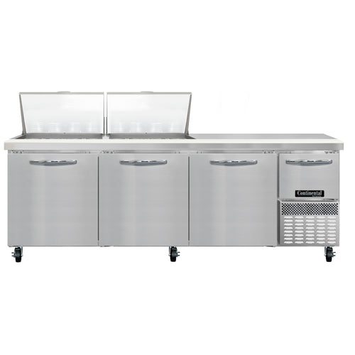 Continental RA93N24M 93" Sandwich/Salad Prep Table w/ Refrigerated Base, 115v-cityfoodequipment.com
