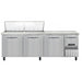 Continental RA93N24M 93" Sandwich/Salad Prep Table w/ Refrigerated Base, 115v-cityfoodequipment.com