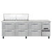 Continental RA93N24M-D 93" Pizza Prep Table w/ Refrigerated Base, 115v-cityfoodequipment.com