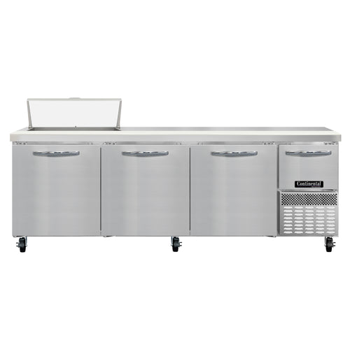Continental RA93N8 93" Sandwich/Salad Prep Table w/ Refrigerated Base, 115v-cityfoodequipment.com