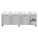 Continental RA93NBS 93" Worktop Refrigerator w/ (4) Sections, 115v-cityfoodequipment.com