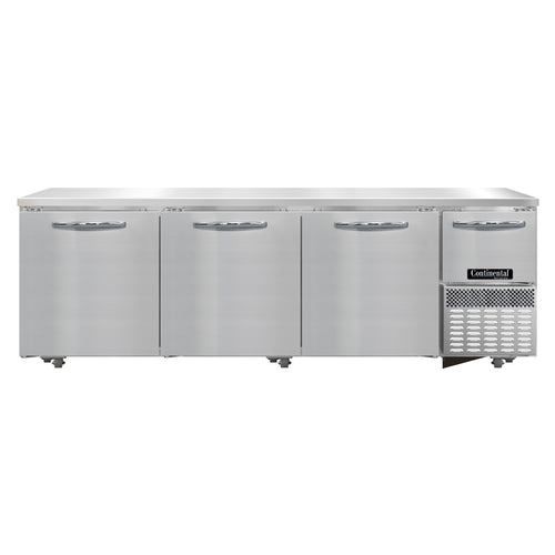 Continental RA93N-U 93" W Undercounter Refrigerator w/ (4) Sections & (4) Doors, 115v-cityfoodequipment.com