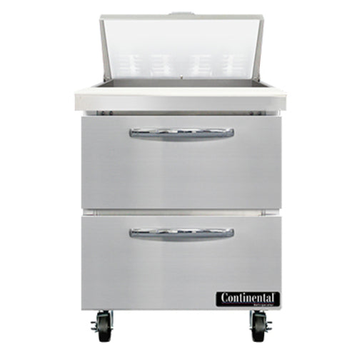 Continental SW27N8-D 27" Sandwich/Salad Prep Table w/ Refrigerated Base, 115v-cityfoodequipment.com