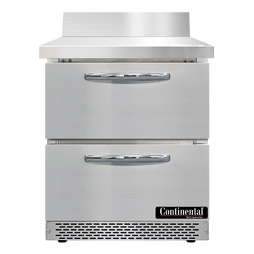 Continental SW27NBS-FB-D 27" Worktop Refrigerator w/ (1) Sections, 115v-cityfoodequipment.com