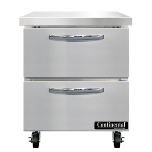 Continental SW27N-D 27" Worktop Refrigerator w/ (1) Sections, 115v-cityfoodequipment.com