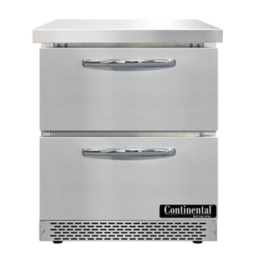 Continental SW27N-FB-D 27" Worktop Refrigerator w/ (1) Sections, 115v-cityfoodequipment.com