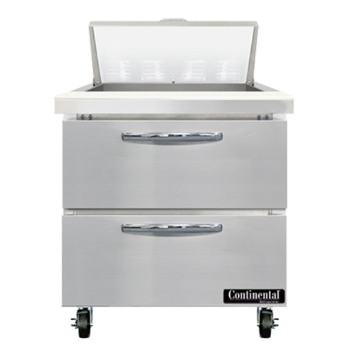 Continental SW32N8-D 32" Sandwich/Salad Prep Table w/ Refrigerated Base, 115v-cityfoodequipment.com