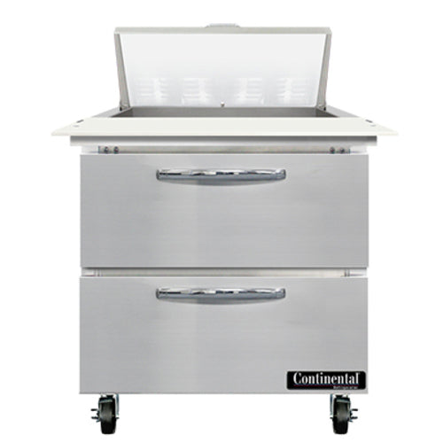 Continental SW32N8C-D 32" Sandwich/Salad Prep Table w/ Refrigerated Base, 115v-cityfoodequipment.com