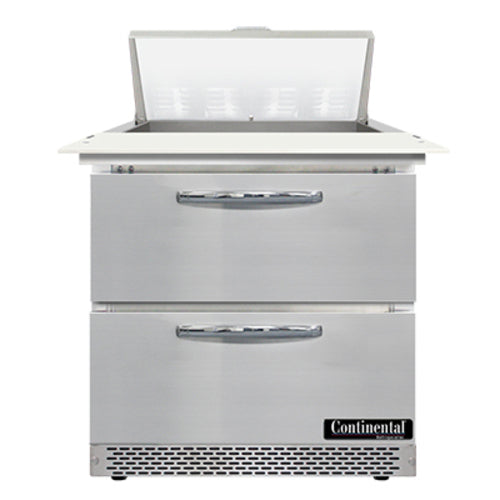 Continental SW32N8C-FB-D 32" Sandwich/Salad Prep Table w/ Refrigerated Base, 115v-cityfoodequipment.com