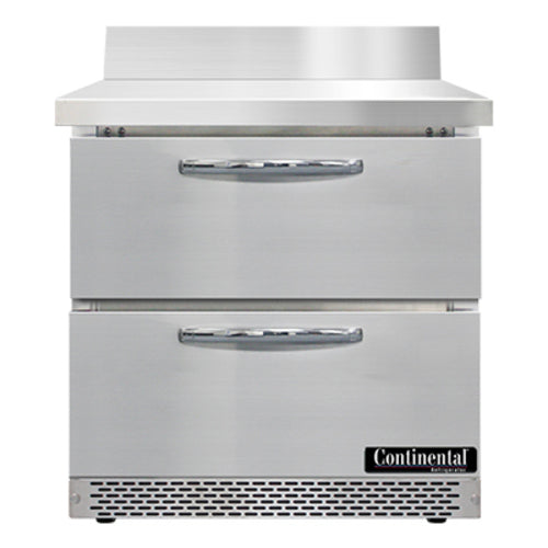 Continental SW32NBS-FB-D 32" Worktop Refrigerator w/ (1) Section, 115v-cityfoodequipment.com
