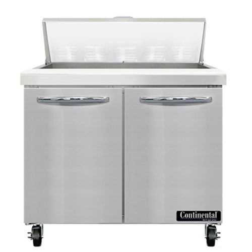 Continental SW36N10 36" Sandwich/Salad Prep Table w/ Refrigerated Base, 115v-cityfoodequipment.com