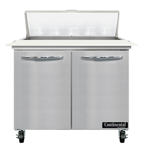 Continental SW36N10C 36" Sandwich/Salad Prep Table w/ Refrigerated Base, 115v-cityfoodequipment.com