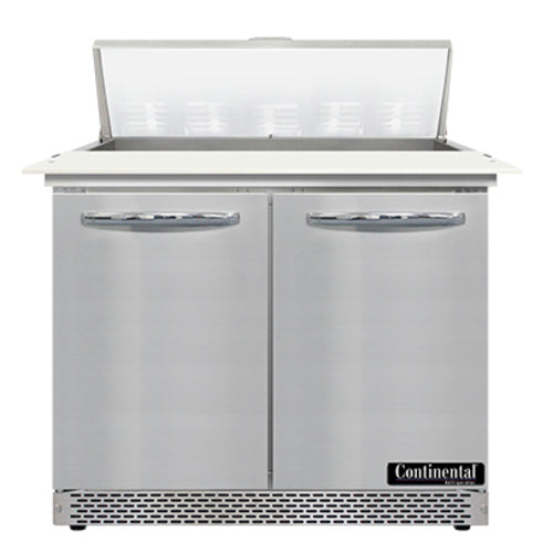 Continental SW36N10C-FB 36" Sandwich/Salad Prep Table w/ Refrigerated Base, 115v-cityfoodequipment.com