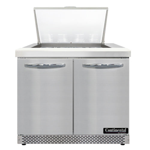 Continental SW36N12M-FB 36" Sandwich/Salad Prep Table w/ Refrigerated Base, 115v-cityfoodequipment.com