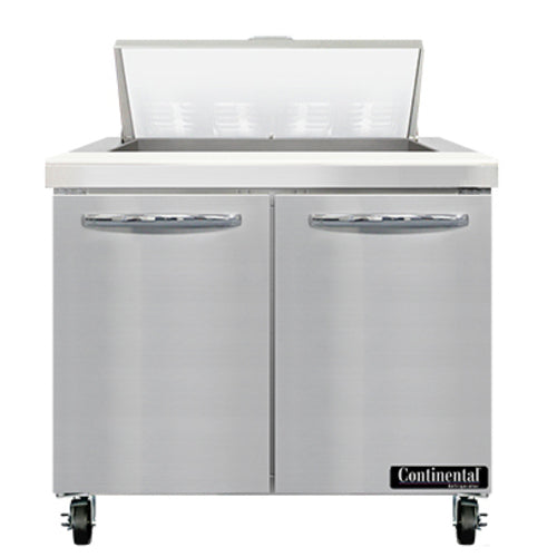 Continental SW36N8 36" Sandwich/Salad Prep Table w/ Refrigerated Base, 115v-cityfoodequipment.com