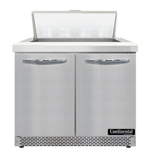 Continental SW36N8-FB 36" Sandwich/Salad Prep Table w/ Refrigerated Base, 115v-cityfoodequipment.com
