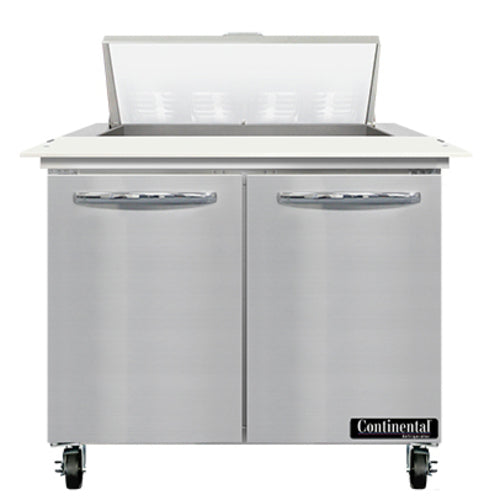Continental SW36N8C 36" Sandwich/Salad Prep Table w/ Refrigerated Base, 115v-cityfoodequipment.com