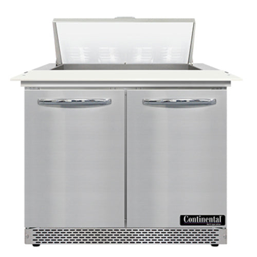 Continental SW36N8C-FB 36" Sandwich/Salad Prep Table w/ Refrigerated Base, 115v-cityfoodequipment.com