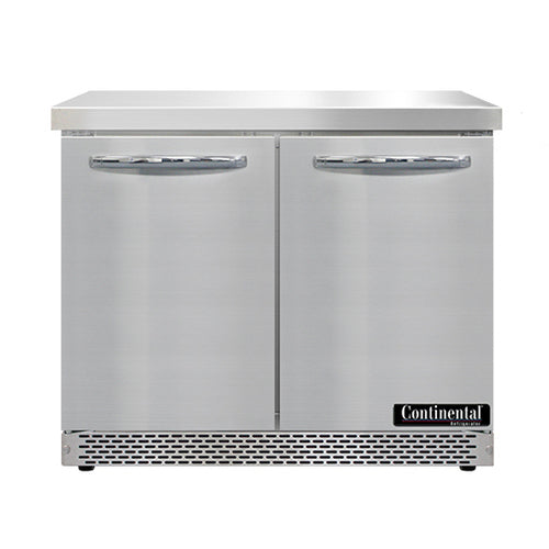 Continental SW36N-FB 36" Worktop Refrigerator w/ (2) Sections, 115v-cityfoodequipment.com