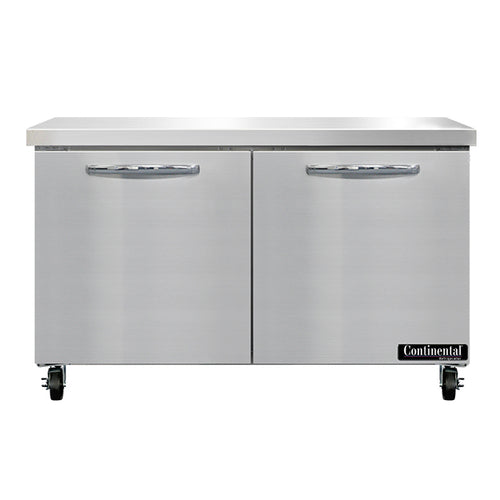 Continental SW48N 48" Worktop Refrigerator w/ (2) Sections, 115v-cityfoodequipment.com