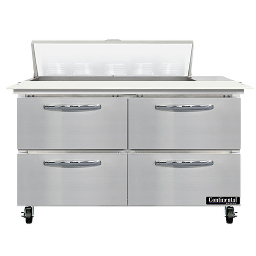 Continental SW48N10C-D 48" Sandwich/Salad Prep Table w/ Refrigerated Base, 115v-cityfoodequipment.com