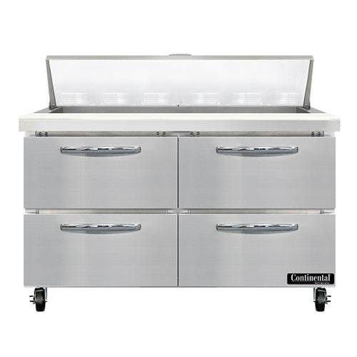 Continental SW48N12-D 48" Sandwich/Salad Prep Table w/ Refrigerated Base, 115v-cityfoodequipment.com