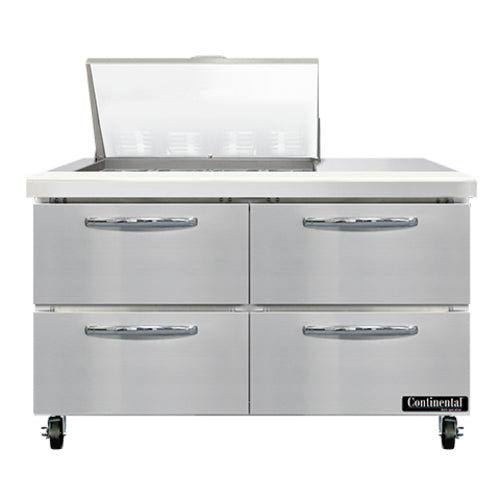 Continental SW48N12M-D 48" Sandwich/Salad Prep Table w/ Refrigerated Base, 115v-cityfoodequipment.com