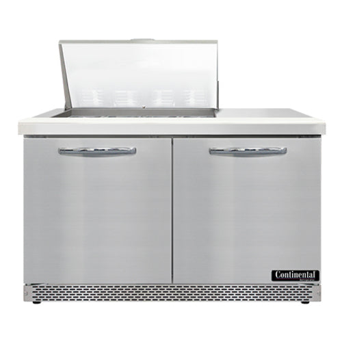 Continental SW48N12M-FB 48" Sandwich/Salad Prep Table w/ Refrigerated Base, 115v-cityfoodequipment.com