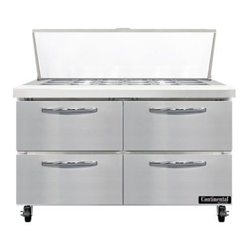 Continental SW48N18M-D 48" Sandwich/Salad Prep Table w/ Refrigerated Base, 115v-cityfoodequipment.com