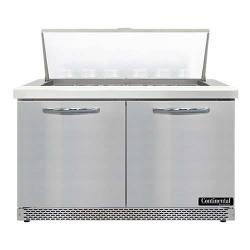Continental SW48N18M-FB 48" Sandwich/Salad Prep Table w/ Refrigerated Base, 115v-cityfoodequipment.com