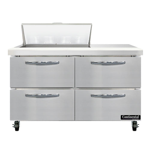 Continental SW48N8-D 48" Sandwich/Salad Prep Table w/ Refrigerated Base, 115v-cityfoodequipment.com
