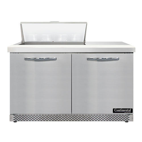 Continental SW48N8-FB 48" Sandwich/Salad Prep Table w/ Refrigerated Base, 115v-cityfoodequipment.com