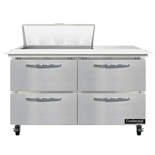 Continental SW48N8C-D 48" Sandwich/salad Prep Table W/ Refrigerated Base, 115v-cityfoodequipment.com