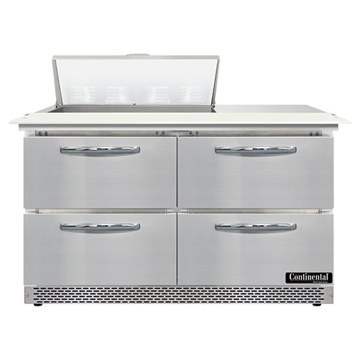 Continental SW48N8C-FB-D 48" Sandwich/salad Prep Table W/ Refrigerated Base, 115v-cityfoodequipment.com
