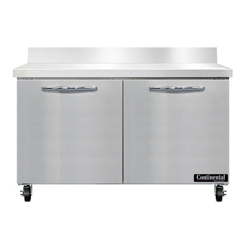 Continental SW48NBS 48" Worktop Refrigerator w/ (2) Sections, 115v-cityfoodequipment.com