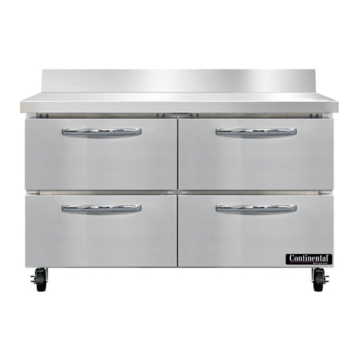 Continental SW48NBS-D 48" Worktop Refrigerator w/ (2) Sections, 115v-cityfoodequipment.com