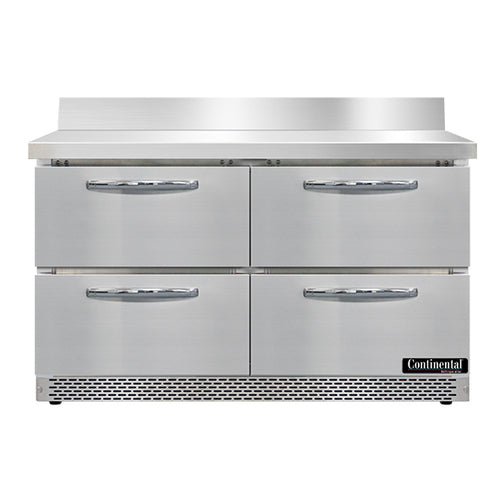 Continental SW48NBS-FB-D 48" Worktop Refrigerator w/ (2) Sections, 115v-cityfoodequipment.com