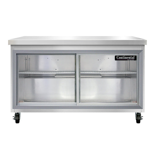 Continental SW48NSGD 48" Worktop Refrigerator w/ (2) Sections, 115v-cityfoodequipment.com