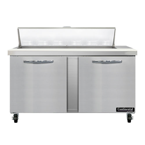 Continental SW60N12 60" Sandwich/salad Prep Table W/ Refrigerated Base, 115v-cityfoodequipment.com