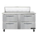 Continental SW60N12-D 60" Sandwich/salad Prep Table W/ Refrigerated Base, 115v-cityfoodequipment.com