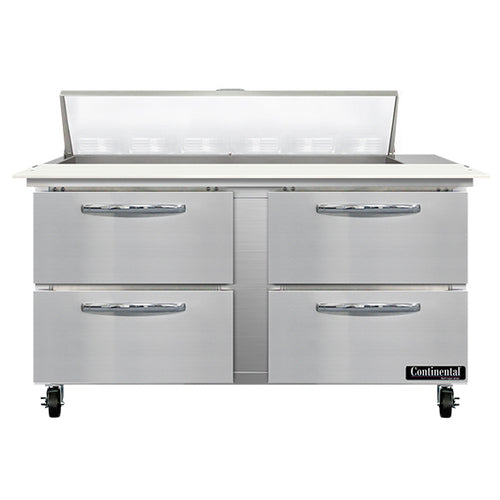 Continental SW60N12C-D 60" Sandwich/salad Prep Table W/ Refrigerated Base, 115v-cityfoodequipment.com