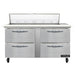 Continental SW60N12C-D 60" Sandwich/salad Prep Table W/ Refrigerated Base, 115v-cityfoodequipment.com