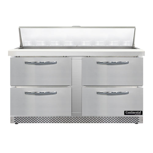 Continental SW60N16-FB-D 60" Sandwich/salad Prep Table W/ Refrigerated Base, 115v-cityfoodequipment.com