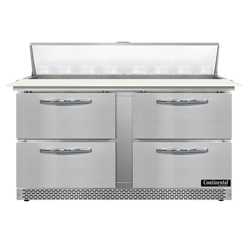 Continental SW60N16C-FB-D 60" Sandwich/salad Prep Table W/ Refrigerated Base, 115v-cityfoodequipment.com
