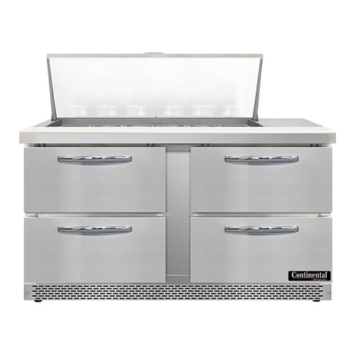 Continental SW60N18M-FB-D 60" Sandwich/salad Prep Table W/ Refrigerated Base, 115v-cityfoodequipment.com
